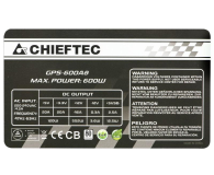 Chieftec Smart Series 600W 80 Plus - 157255 - zdjęcie 6